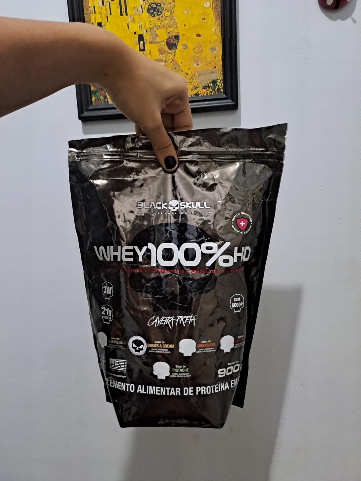 Whey 100% Hd – 900G Refil Cookies e Cream, Black Skull na Amazon