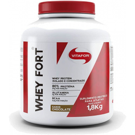 Whey Fort Chocolate Vitafor 1800g na Amazon