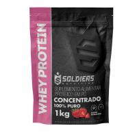 Whey Protein Concentrado 1Kg - Morango - 100% Puro Importado - Soldiers Nutrition na Amazon