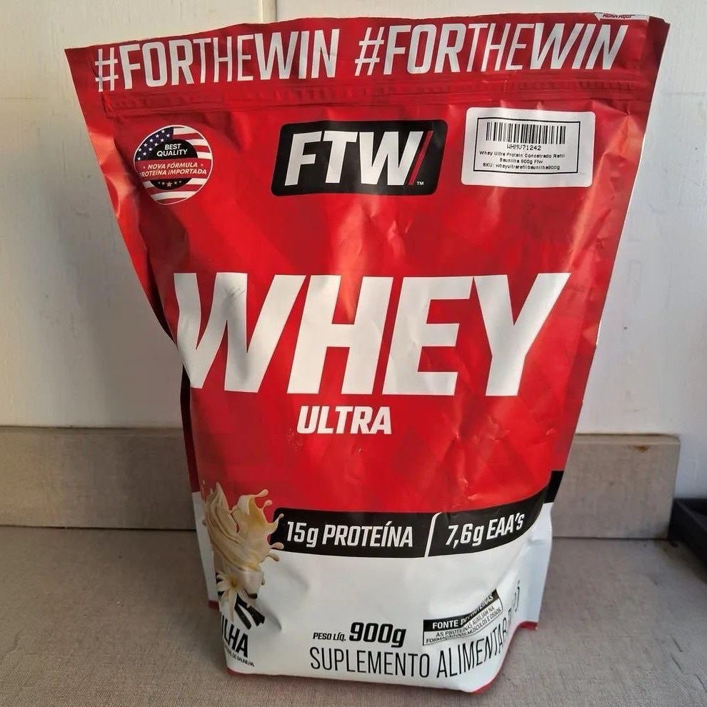 Whey Ultra Protein Concentrado Refil 900g Sabor Baunilha – FTW na Amazon