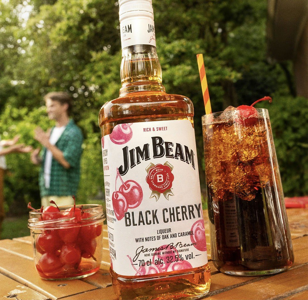 Whiskey Bourbon Americano Jim Beam Cereja 1L na Amazon