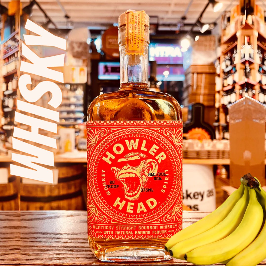 Whiskey Howler Head Banana Bourbon 750ml na Amazon