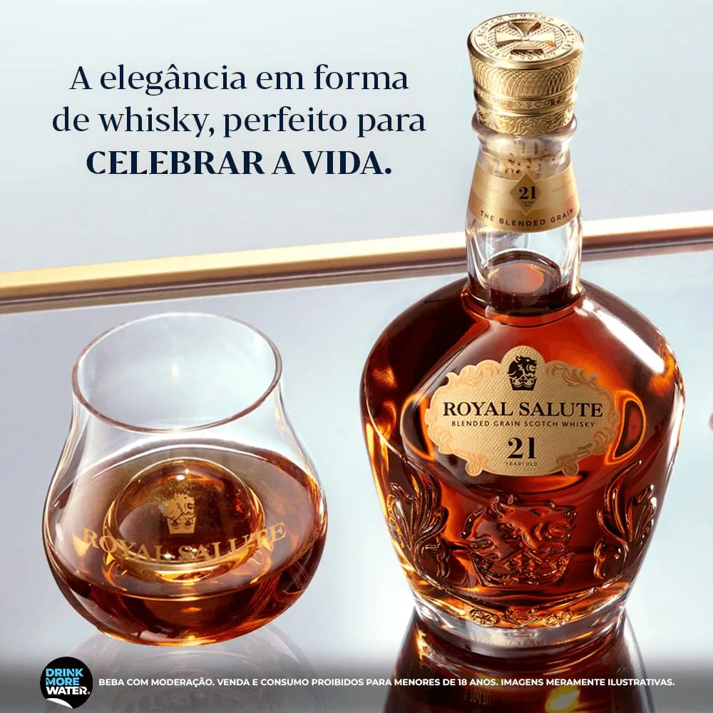 Whisky Escocês Blended 21 Anos Royal Salute The Blended Grain Garrafa 700ml na Amazon