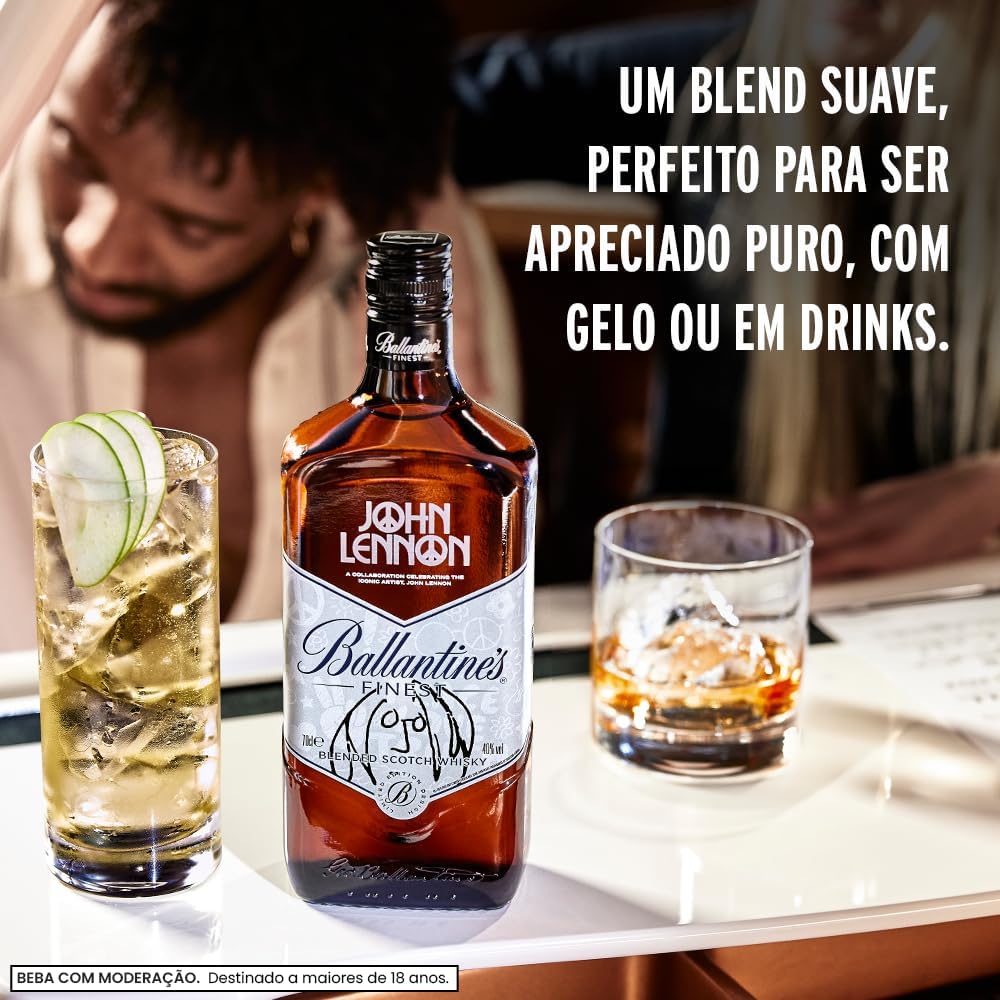 Whisky Escocês Blended Finest John Lennon Ballantine’s Garrafa 750ml na Amazon