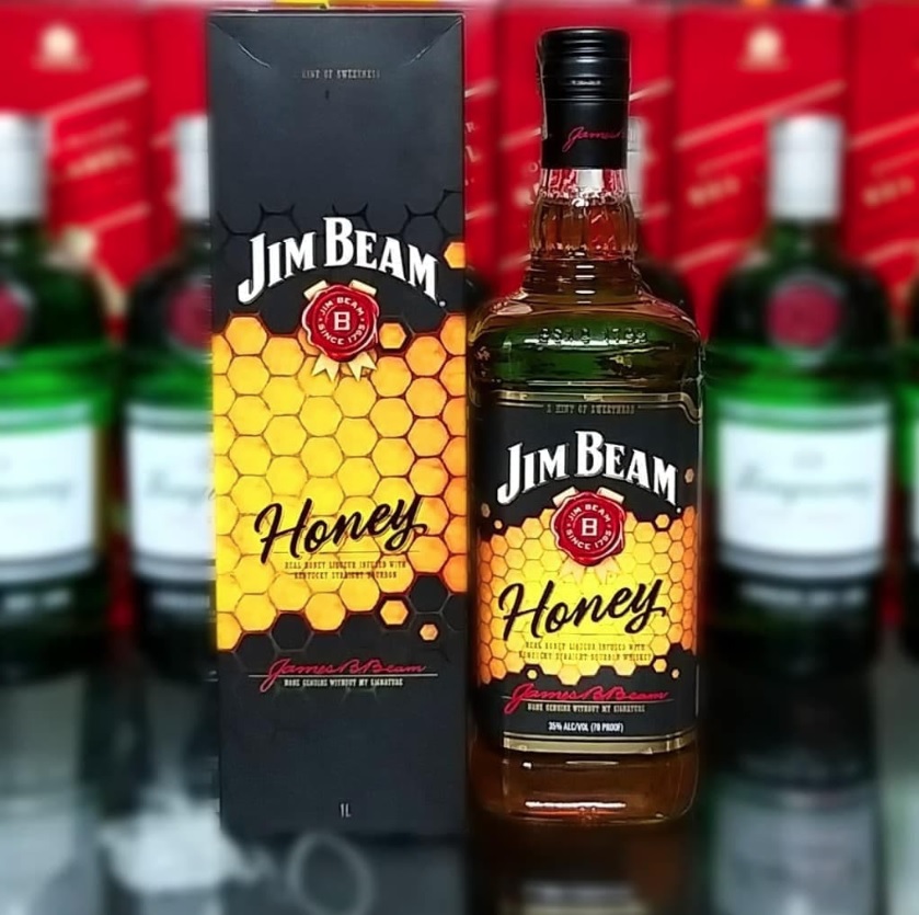 Whisky Jim Beam Honey, Bourbon, 1L na Amazon