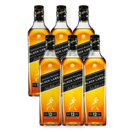 Whisky Johnnie Walker Black Label 1 Litro - 6 unidades na Casas Bahia