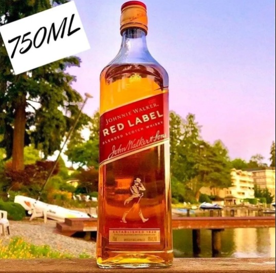 Whisky Johnnie Walker Red Label 750ml na Amazon