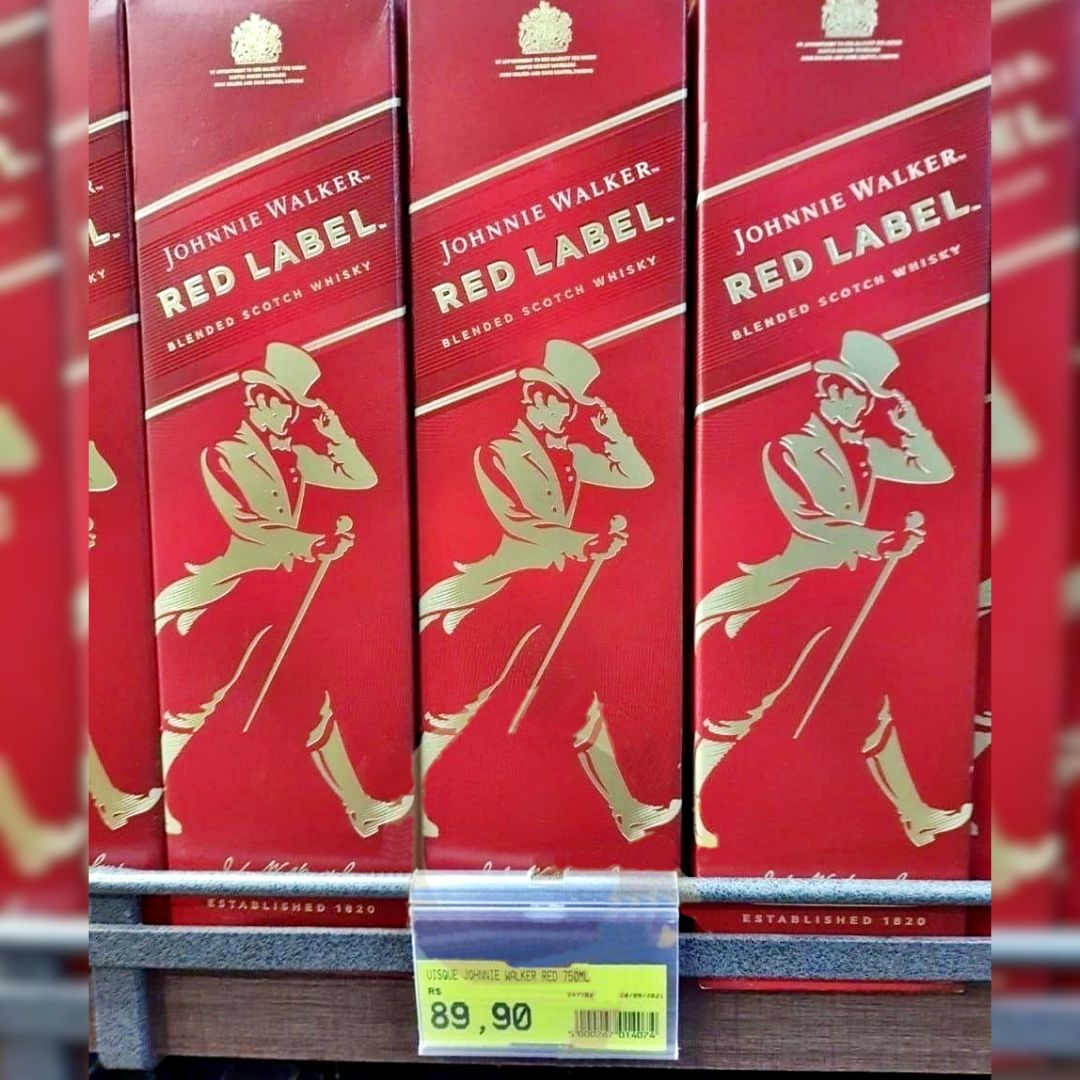 Whisky Johnnie Walker Red Label 750ml na Amazon