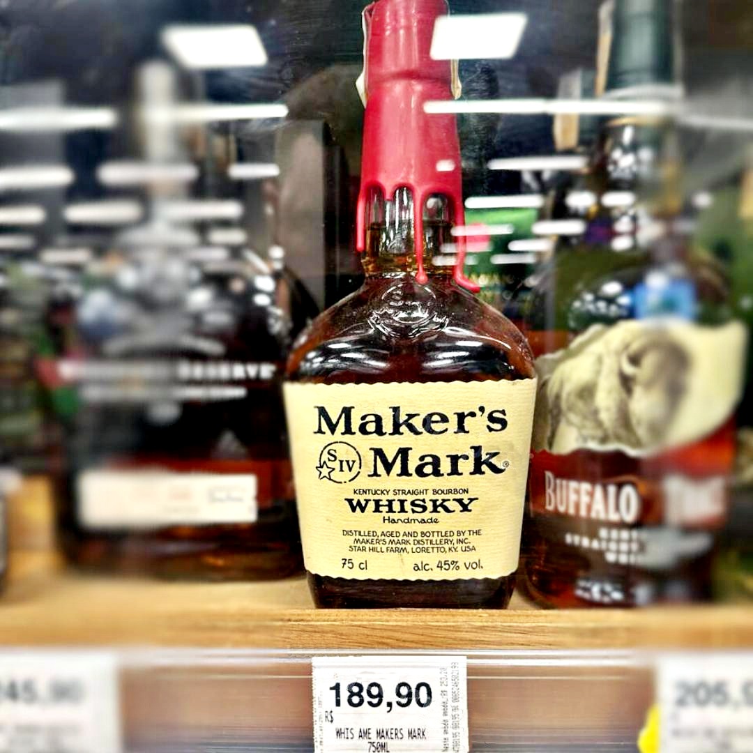 Whisky Maker’s Mark, Bourbon, 750ml na Amazon