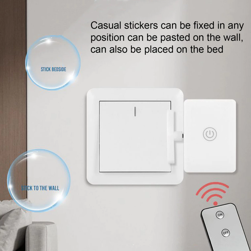 Wireless Light Switch Convenient Remote Control Smart No Wiring Needed Long Range Sensor Easy Turn Off Lights Button Pusher Southeast Asian Favorite na Shopee