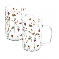WOLFF - Conjunto 2 Canecas De Vidro Borossilicato Resistente A Calor Bouquet 280ml na Amazon