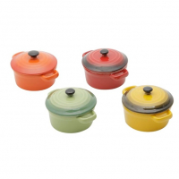 WOLFF - Conjunto 4 Mini Panelas De Porcelana Com Tampa Coloridas 13x8cm 150ml na Amazon