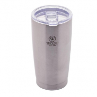 WOLFF Copo Térmico De Aço Inox Parede Dupla Com Tampa 600ml Prata - Itens Para Viagem na Amazon