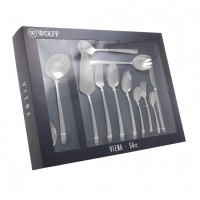 WOLFF Faqueiro De Aço Inox Viena 54 Peças na Amazon