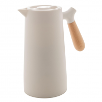 WOLFF Garrafa Térmica De Plástico Com Cabo De Madeira Nórdica 1L Branca na Amazon