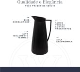 WOLFF Garrafa Térmica de Plástico Swan Preta 1L – Utensílios de Cozinha – Mesa Posta – Decoração -Perfeita Para Café e Chá-Mantém a Temperatura de Bebidas Quentes e Geladas na Amazon