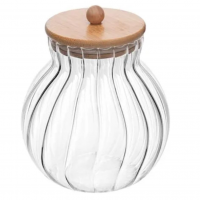 WOLFF Porta Mantimentos De Vidro Com Tampa De Bambu Classic 450ml na Amazon
