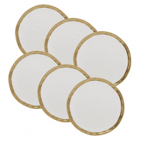 WOLFF - Prato Raso De Porcelana Dubai Branco E Dourado 25cm X 2cm na Amazon