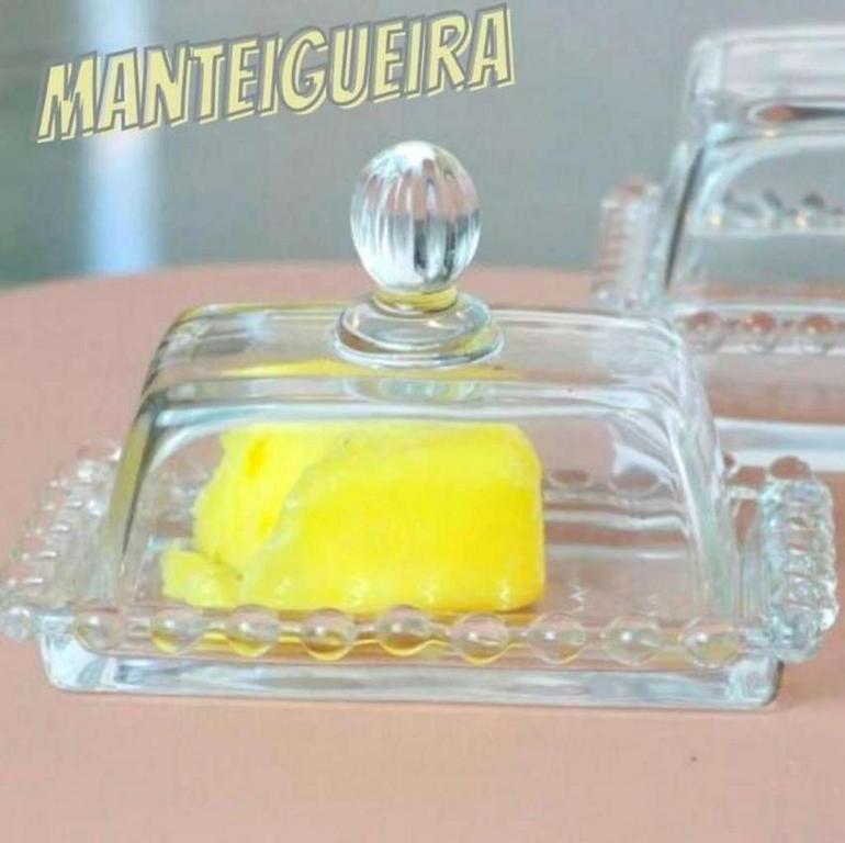 WOLFF – Manteigueira de Cristal – 14cm x 9cm x 8cm – Transparente – Linha Pearl na Amazon