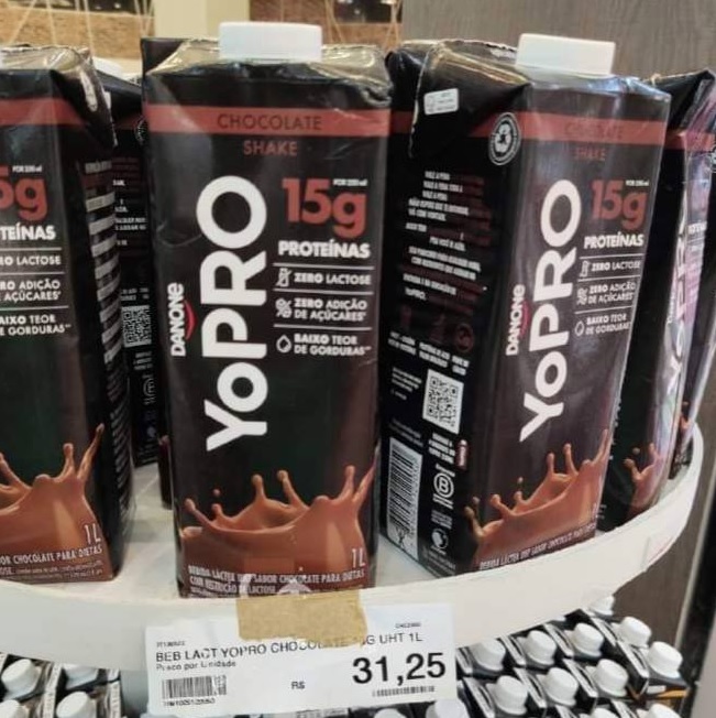 YoPRO Bebida Láctea UHT Chocolate 15g de proteínas 1L na Amazon