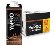 YoPRO Bebida Láctea UHT Chocolate 15g de proteínas 250ml – 12 unidades na Amazon