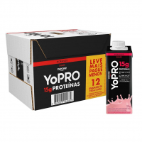 YoPRO Bebida Láctea UHT Morango 15g De Proteínas 250ml - 12 Unidades na Amazon