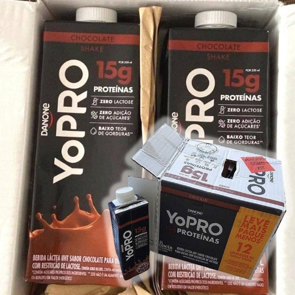 YoPRO, Pack Yopro Bebida Láctea Uht Chocolate 15G de Proteínas 250 Ml -12 Unidades na Amazon