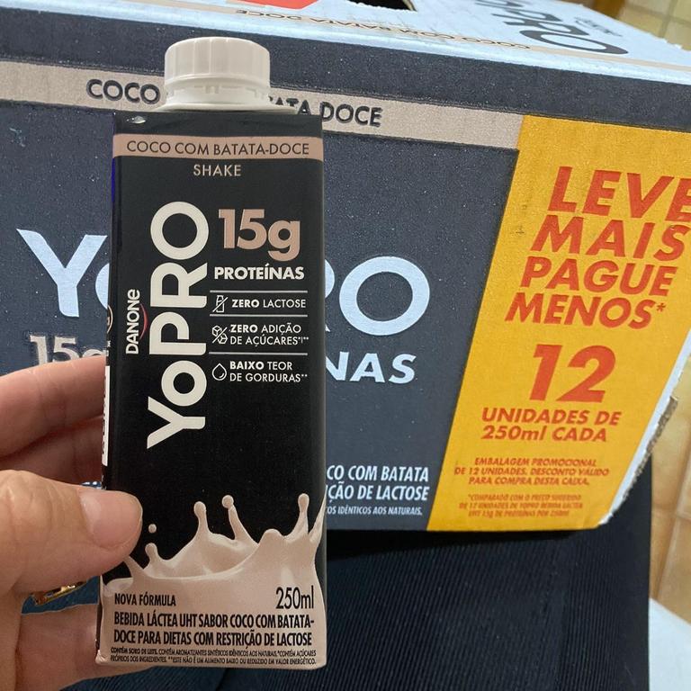 YoPRO, Pack Yopro Bebida Láctea Uht Coco com Batata Doce 15G de Proteínas 250 Ml -12 Unidades na Amazon