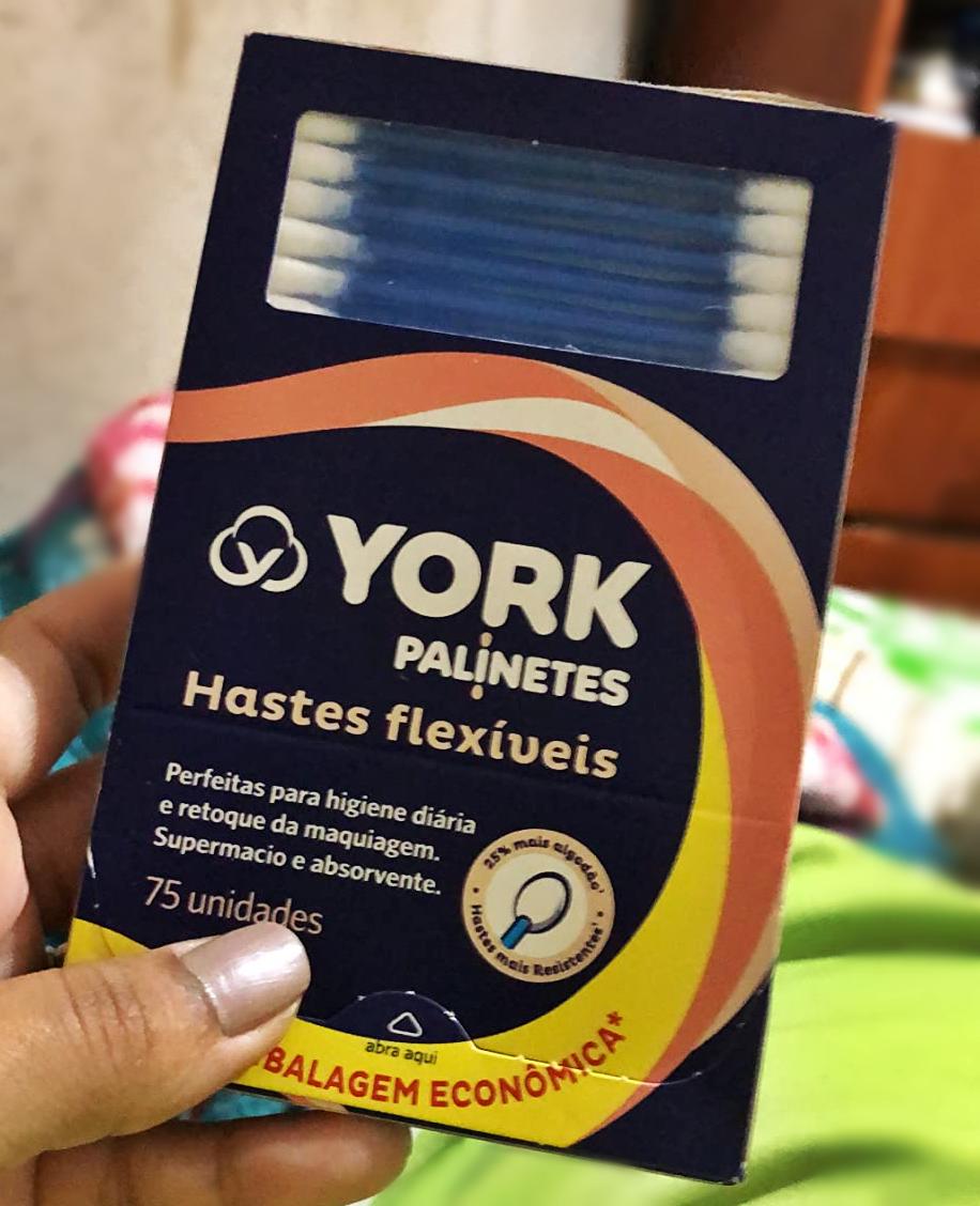 York Hastes Flexíveis De Algodão Palinetes 75 Unidades na Amazon