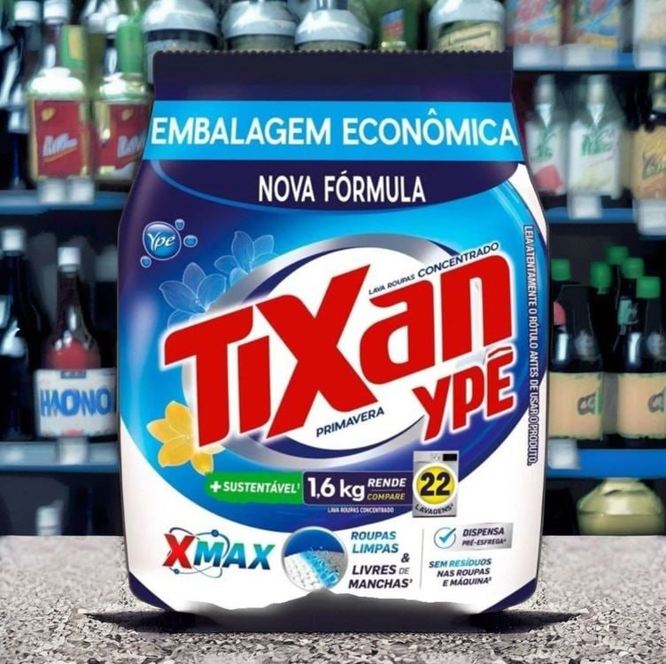 Ypê Lava Roupas em Pó Tixan Primavera Sachê 1,6Kg na Amazon