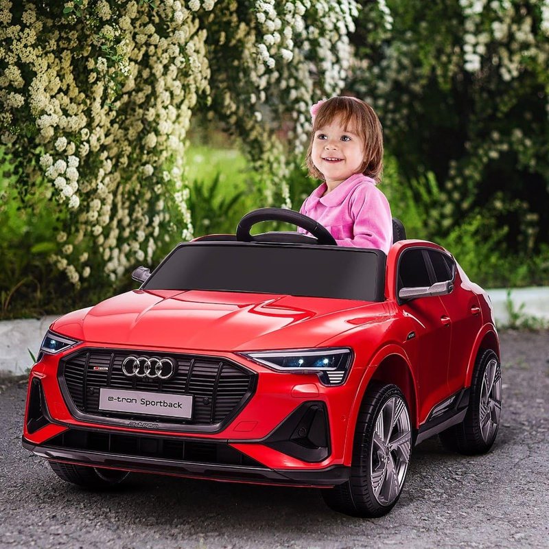 Zippy Toys, Carro Elétrico Audi E-Tron Sportback, 12V com Controle Remoto, Vermelho na Amazon
