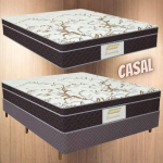 – Cama Box Casal (Box + Colchão) Gazin – Mola Ensacada 63cm de Altura Esmeralda na Magazine Luiza