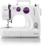 ✔️ ▪️ *Máquina de Costura Prátika Elgin JX-2051 Portátil Braço Removível Branco e Roxo 110V* na Amazon